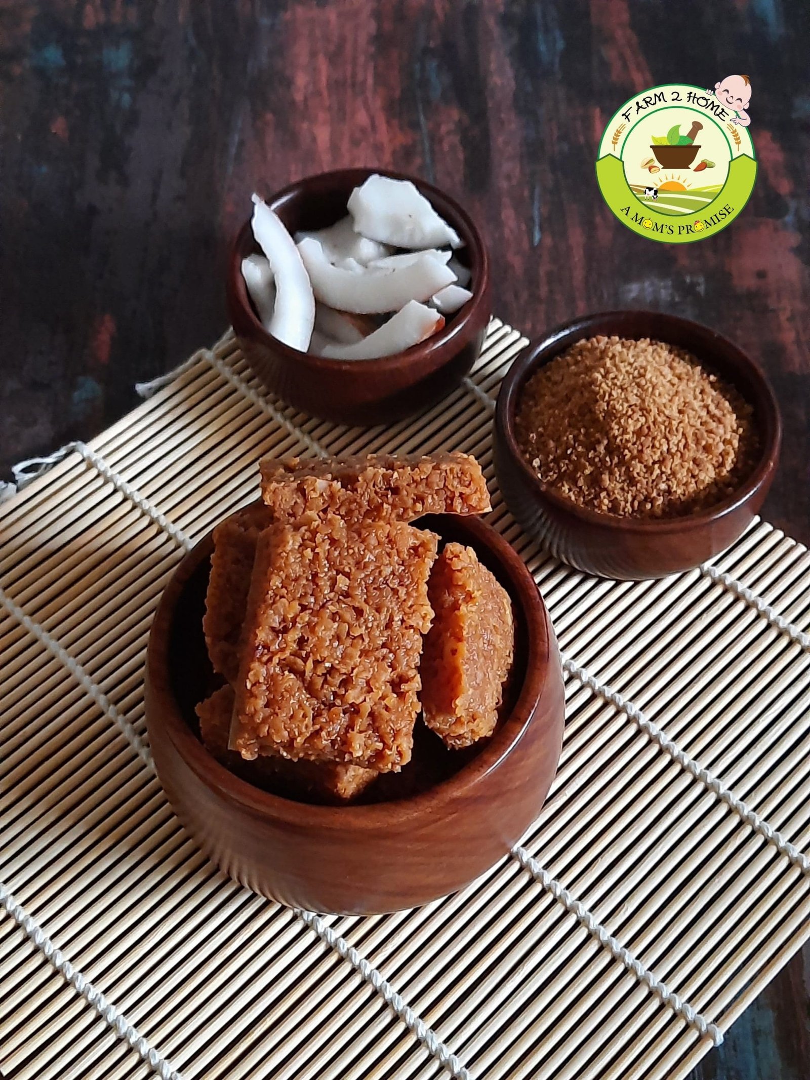 COCONUT JAGGERY BURFI (12 Pieces) Farm 2 Home